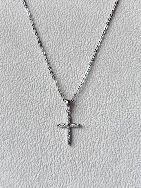 N048 | Petite CZ Cross Necklace
